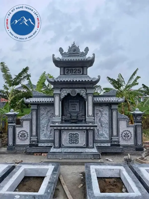 Công trình khu mộ đá nguyên khối lắp đặt tại Hiệp Hòa