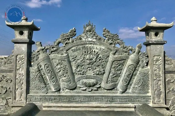 Cuốn thư đá xanh rêu nguyên khối chế tác hoàn toàn thủ công nghệ