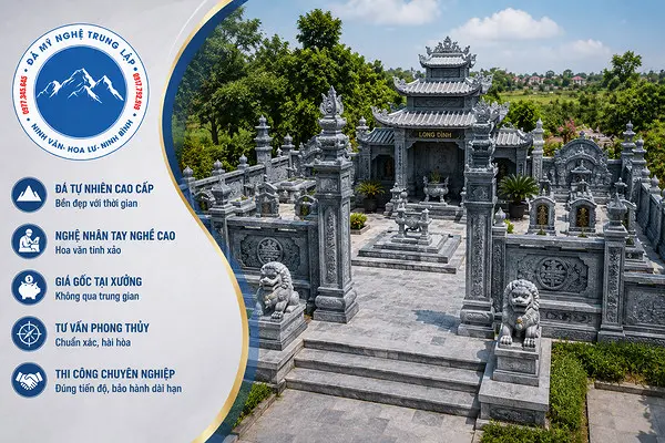 Đá Mỹ Nghệ Trung Lập - Địa chỉ thi công khu lăng mộ tại Hải Dương uy tín
