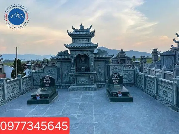 Khu lăng mộ đá tự nhiên kết hợp cuốn thư phong thủy trang nghiêm
