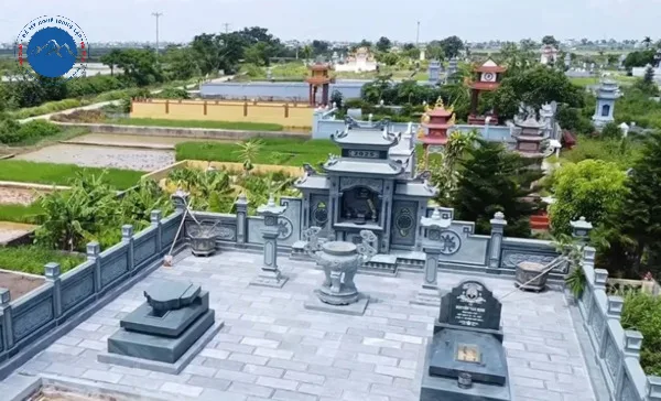 Khu lăng mộ gia đình quy mô nhỏ bằng đá tự nhiên nguyên khối