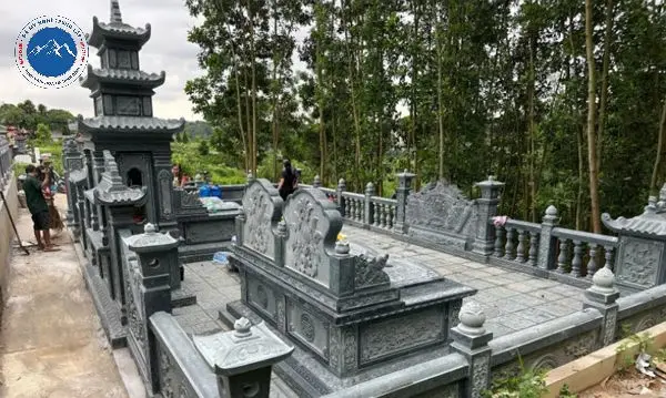 Mẫu khu lăng mộ đá đôi dành cho ông bà cha mẹ