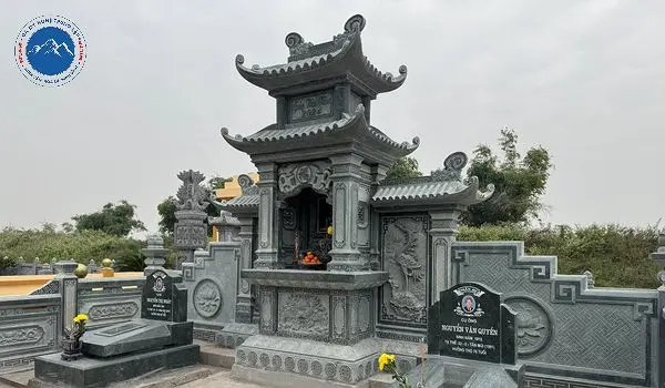 Mẫu khu lăng mộ đá gia đình quy mô hoàn thiện đồng bộ