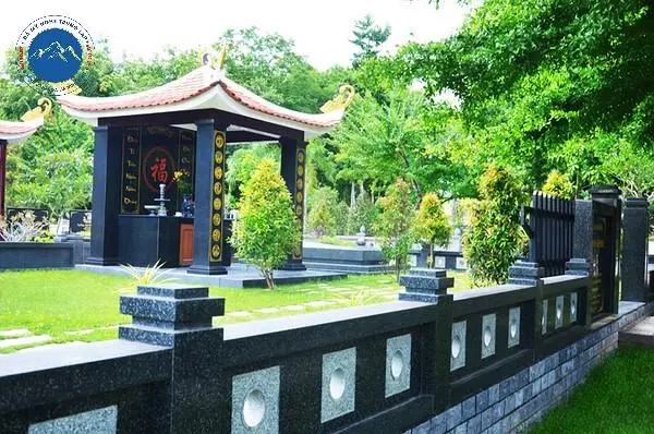 Mẫu khu lăng mộ đá hoa cương hiện đại tối giản sang trọng