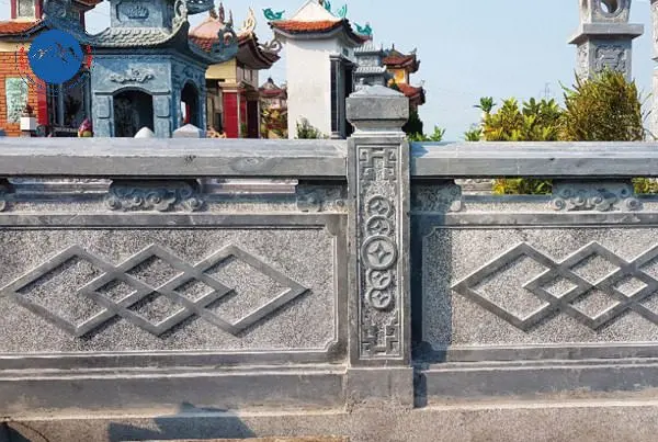 Mẫu lan can đá bền đẹp theo thời gian tại nghĩa trang