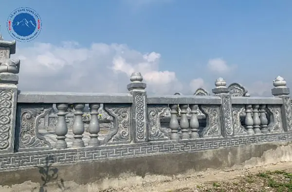 Mẫu lan can đá cột búp sen phong thủy chuẩn mực