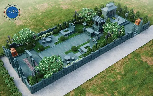 Mẫu nhà mồ 2 mái đá mỹ nghệ kiên cố