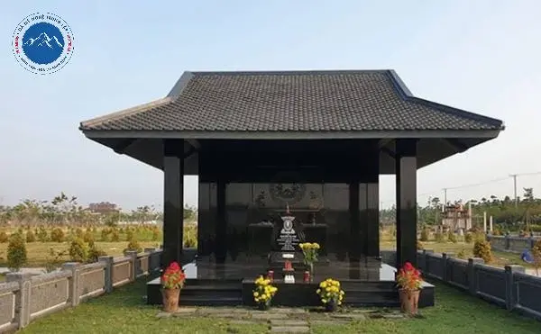 Mẫu nhà mồ đá đen thiết kế tối giản