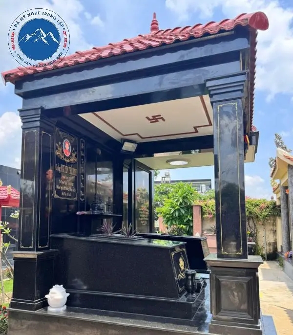 Mẫu nhà mồ mái đao thiết kế tinh xảo
