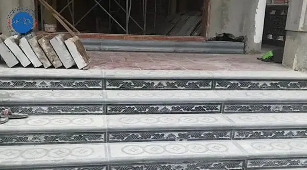 Mẫu thềm đá xanh đơn giản tối ưu không gian lối đi