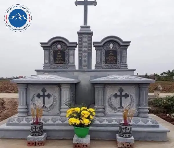 Mộ đá đôi mái vòm sang trọng bền vững cao