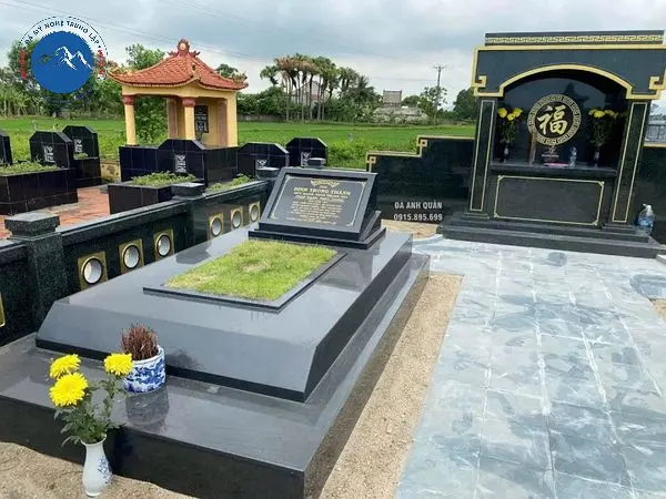 Mộ đá hoa cương nguyên khối hiện đại sang trọng đẳng cấp