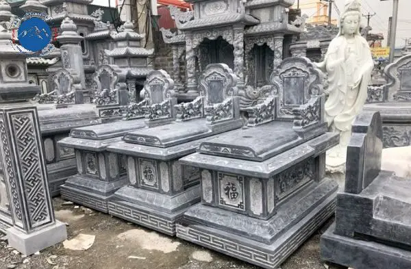 Mộ đá xanh hậu bành nguyên khối bền vững với thời gian