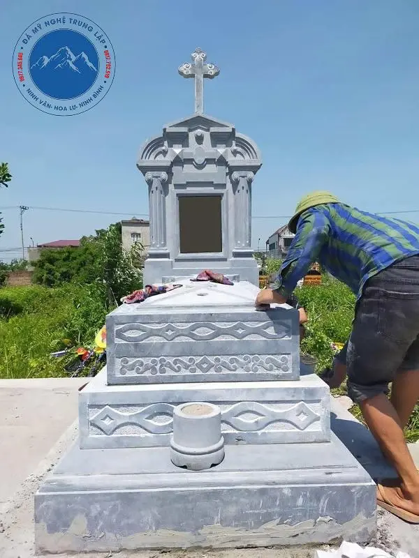 Thi công khu mộ đá mỹ nghệ cao cấp cho dòng họ