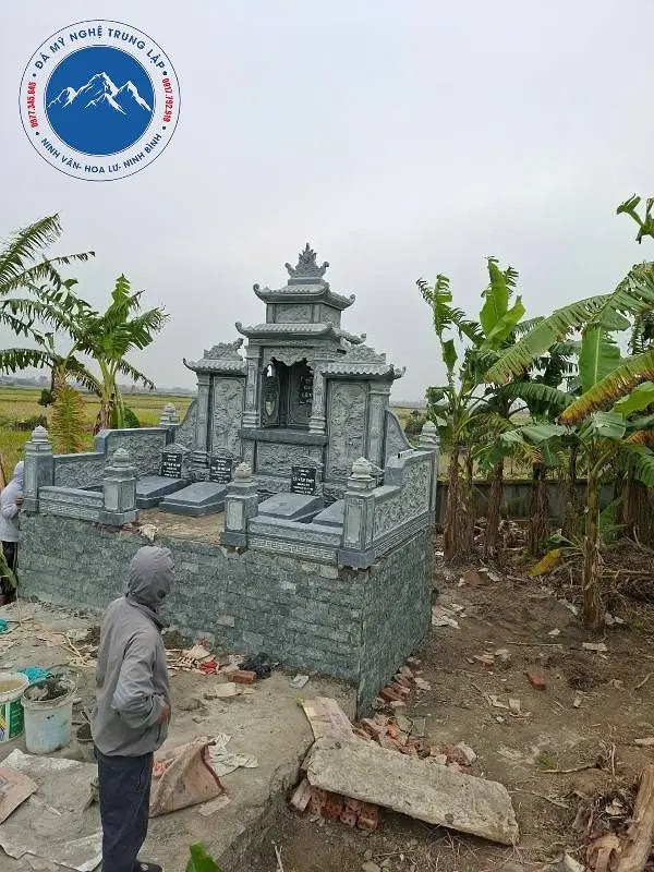 Thi công lăng mộ đá hiện đại, sang trọng