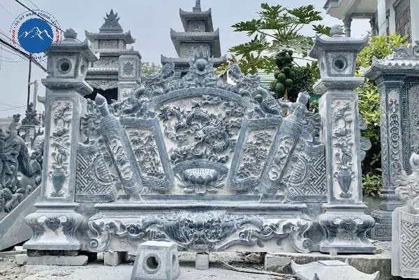 Thiết kế cuốn thư đá xanh rêu dành cho khuôn viên diện tích rộng