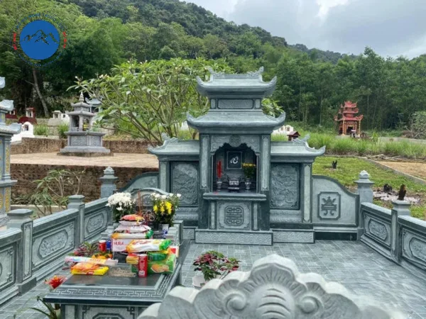 Thiết kế khu lăng mộ đá hoa cương sang trọng tối giản đường nét