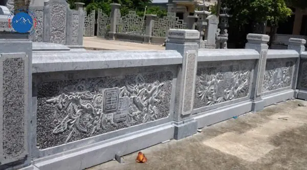 Vẻ đẹp trang nghiêm của hàng rào đá tứ linh nguyên khối