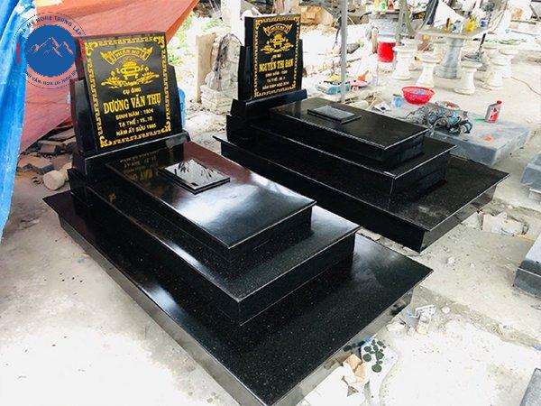 Bia mộ đá kim sa trung thiết kế hiện đại