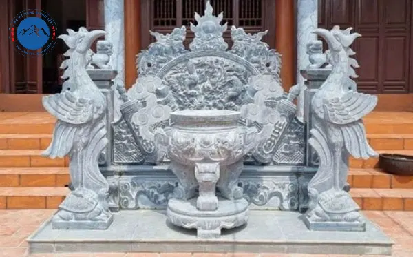 Bố trí hạc đá đúng khoảng cách tạo tổng thể cân đối