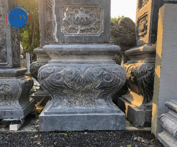 Chân cột đá vuông vàng Nghệ An mang vẻ đẹp quý tộc