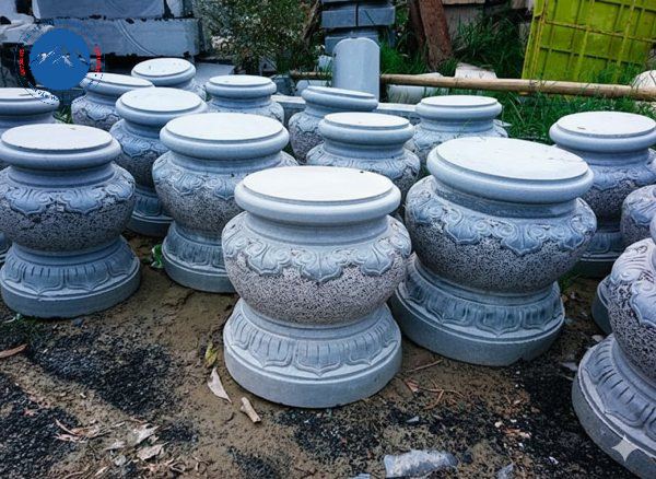 Chân cột tròn đá tự nhiên sang trọng nâng tầm không gian