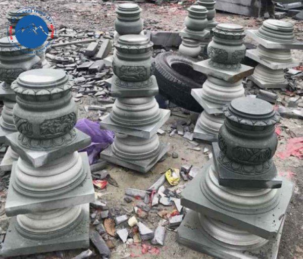 Chân cột tròn trang trí sảnh tạo điểm nhấn ấn tượng