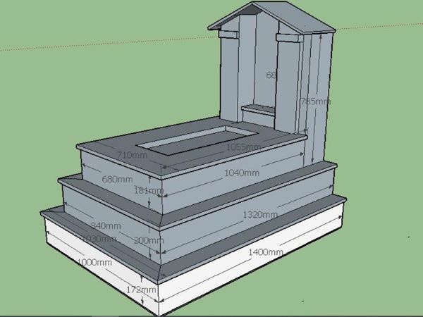 Chia sẻ kích thước xây mộ không cải táng chuẩn
