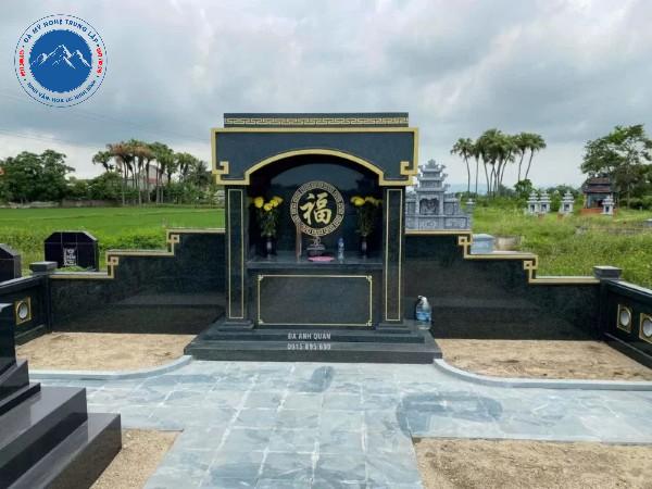Công trình lăng mộ đá granite nguyên khối bền bỉ trường tồn