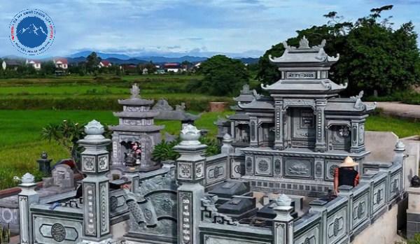 Công trình lăng mộ đá xanh khối bàn giao cho khách hàng
