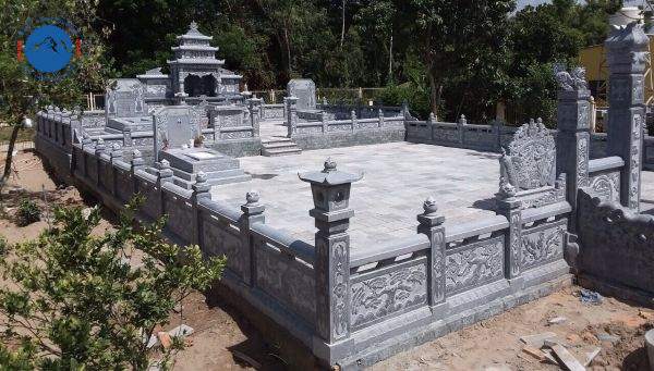 Công trình lăng mộ gia tộc đá xanh Thanh Hóa đẹp