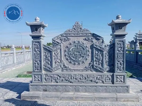 Cuốn thư đá trang trí cổng, tường rào, mang ý nghĩa phong thủy