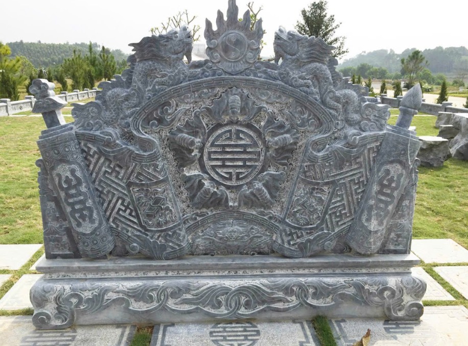 Cuốn thư đá hay còn gọi là bình phong đá