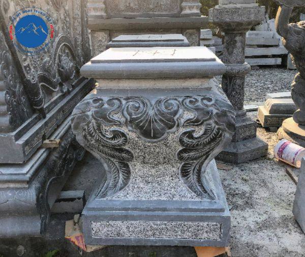 Đá kê cột vuông kích thước lớn cho đình chùa miếu