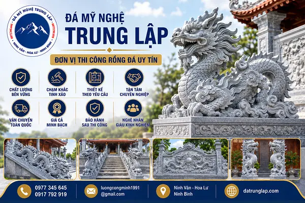 Đá Mỹ Nghệ Trung Lập - Đơn vị thi công rồng đá uy tín