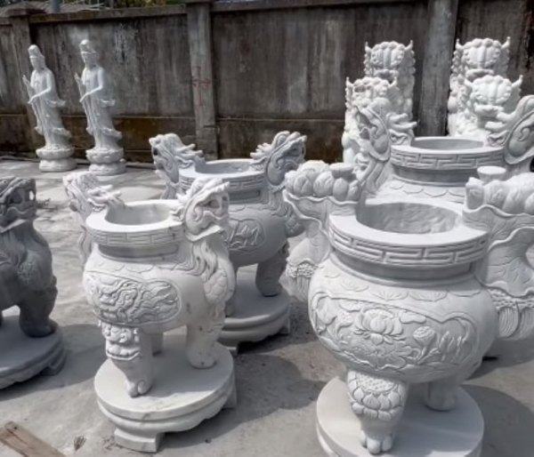 Địa chỉ mua lư hương đá trắng số lượng lớn giá rẻ, giao nhanh