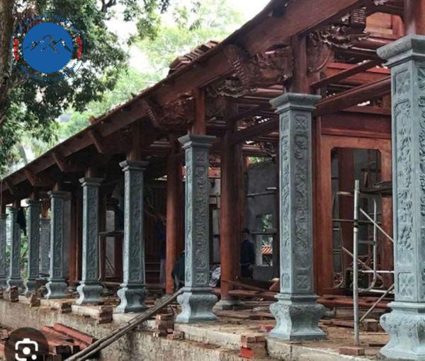 Hình ảnh cột đá cho nhà thờ họ tại phường Duy Tiên