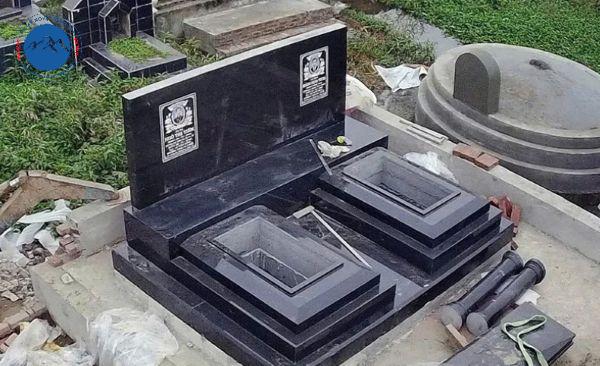 Hình ảnh mộ đá hoa cương đôi hiện đại đẹp