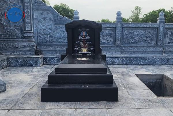Hình ảnh mộ granite 3 cấp chuẩn phong thủy