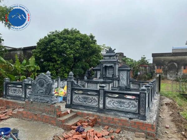 Khu lăng mộ đá xanh rêu cao cấp cho gia tộc