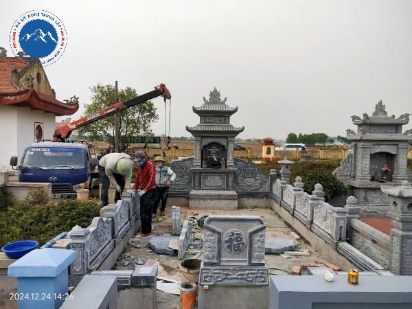 Khu lăng mộ gia đình đá nguyên khối lắp đặt tại Thiên Trường