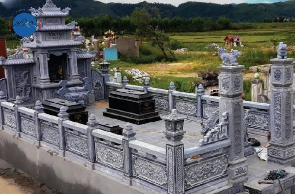 Khu mộ gia đình đá nguyên khối chuẩn phong thủy Lỗ Ban