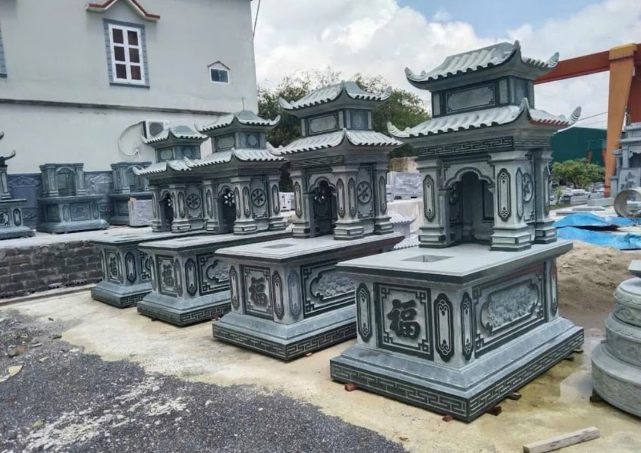 Kích thước mộ đá hai mái hợp phong thủy