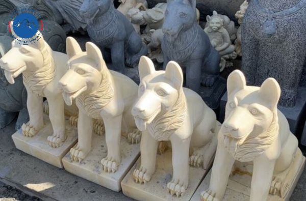 Kích thước của tượng chó đá trên thị trường