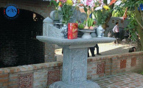 Kích thước xây cây hương ngoài trời có mái che