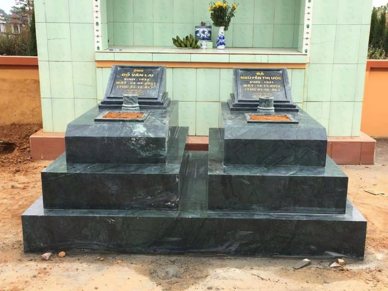 Kích thước mộ đôi dành cho địa táng (không bốc)