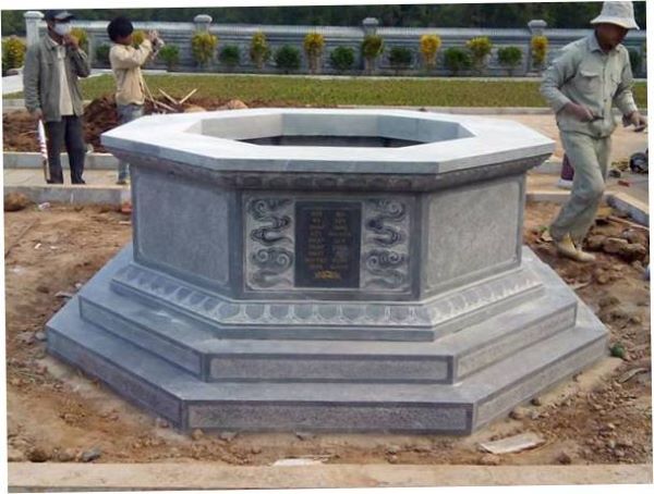 Kiểu dáng mộ đá lục giác tinh tế và đẳng cấp