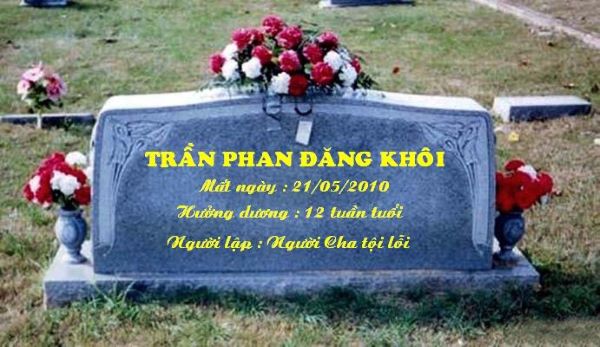 Kiểu mộ không mái phổ biến dùng cho thai nhi mất sớm