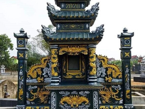 Lăng mộ bê tông giả đá được chế tạo từ xi măng