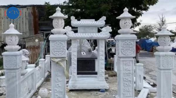 Lăng mộ đá marble điêu khắc hoa văn thủ công tỉ mỉ